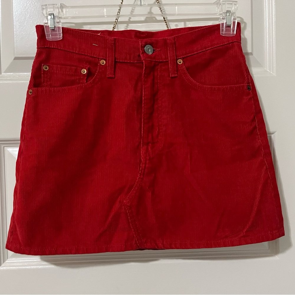 Levi's Vibrant Red Mini Skirt